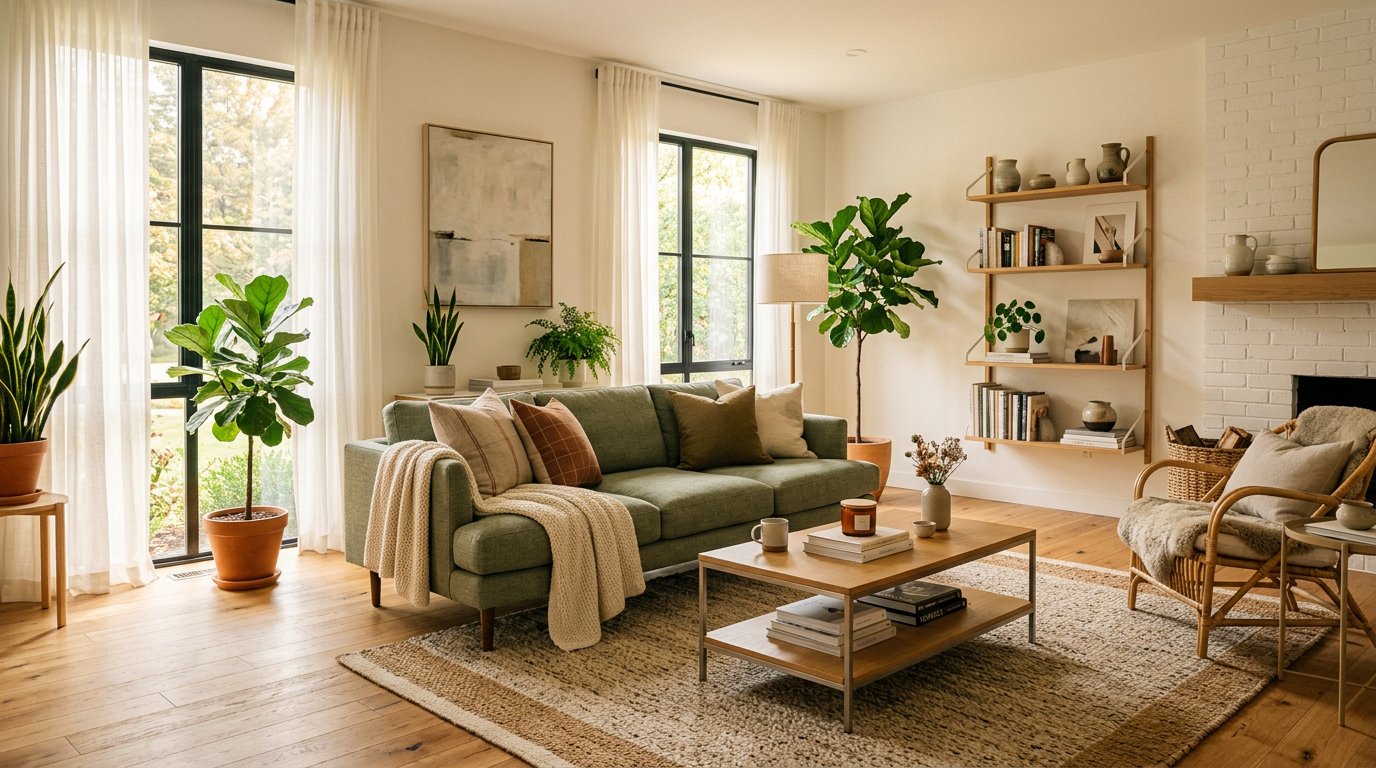 Bright, freshly renovated living room designed by Prime Property Home